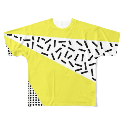 黄色ときざみのり フルグラフィックTシャツ