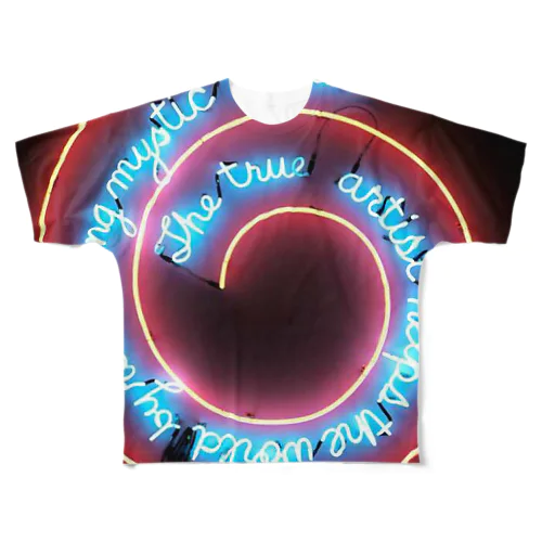 circle neon All-Over Print T-Shirt