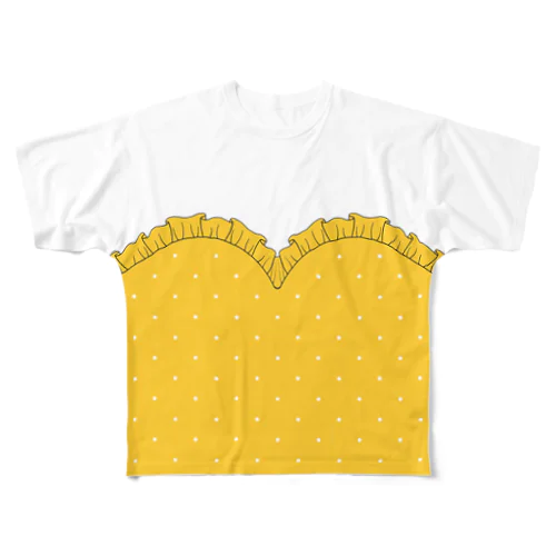 ハートカットTシャツ 〜 Yellow 〜 フルグラフィックTシャツ