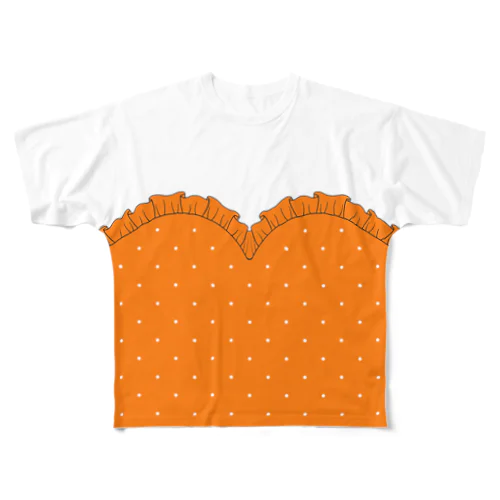 ハートカットTシャツ 〜 Orange 〜 フルグラフィックTシャツ