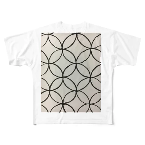 七宝　墨 All-Over Print T-Shirt