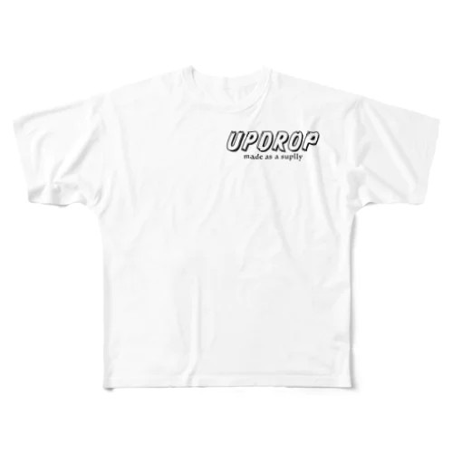 UPDROP minilogo tee フルグラフィックTシャツ