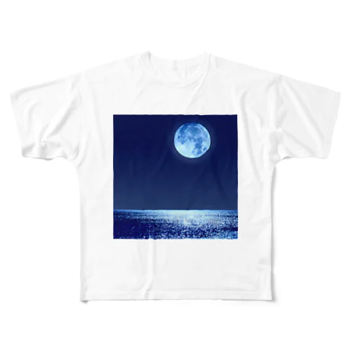 満月の夜 フルグラフィックTシャツ