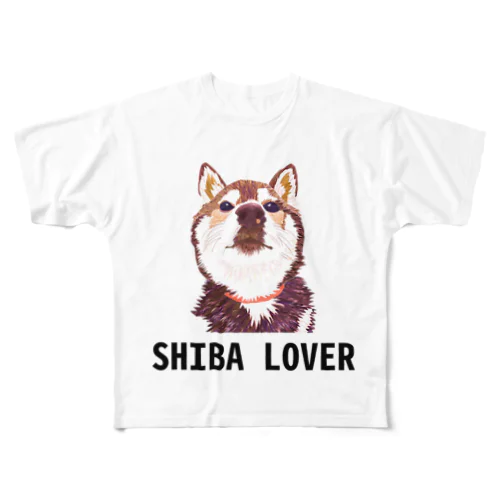 SHIBA LOVER フルグラフィックTシャツ