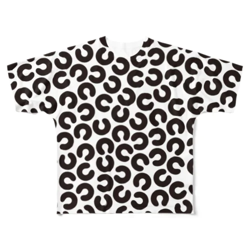 ノウト全面ロゴ（黒） All-Over Print T-Shirt