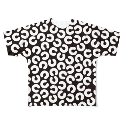 ノウト全面ロゴ（白） All-Over Print T-Shirt