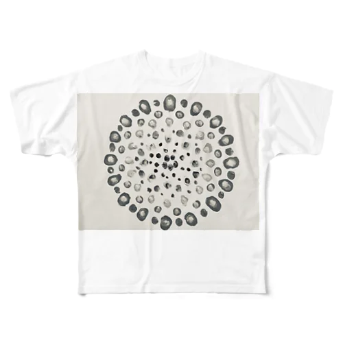 モノクロ花火 All-Over Print T-Shirt