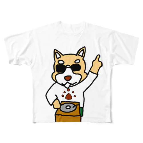 dj柴犬グッズ フルグラフィックTシャツ