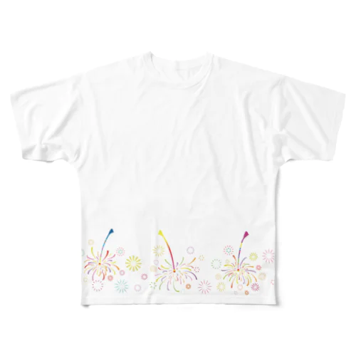 きらめく線香花火 All-Over Print T-Shirt