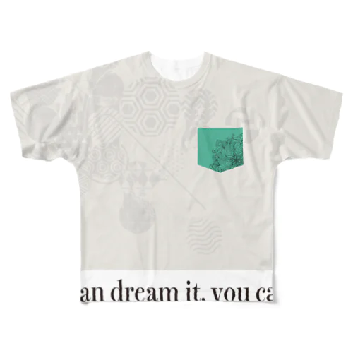 格言アートTシャツ All-Over Print T-Shirt