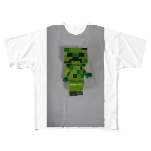 Minecraft風 All-Over Print T-Shirt