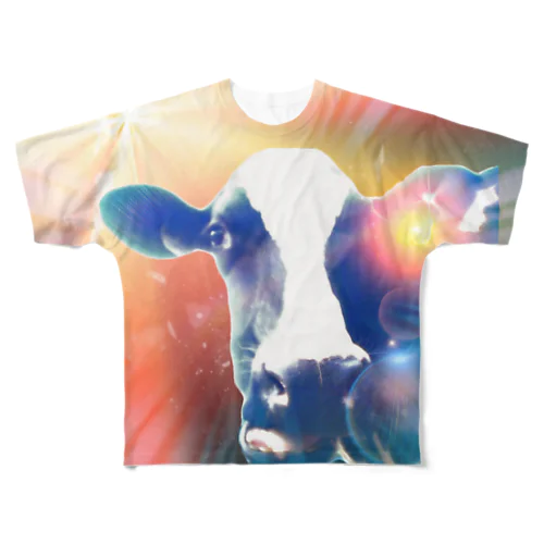 謎な牛 All-Over Print T-Shirt