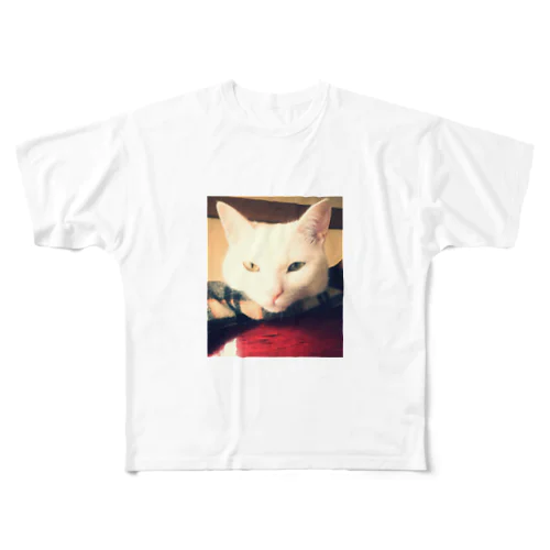 白猫ぎんくん All-Over Print T-Shirt