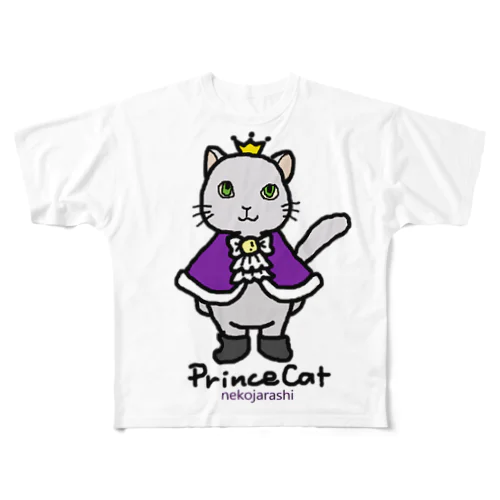 ねこの王子様＊紫 All-Over Print T-Shirt