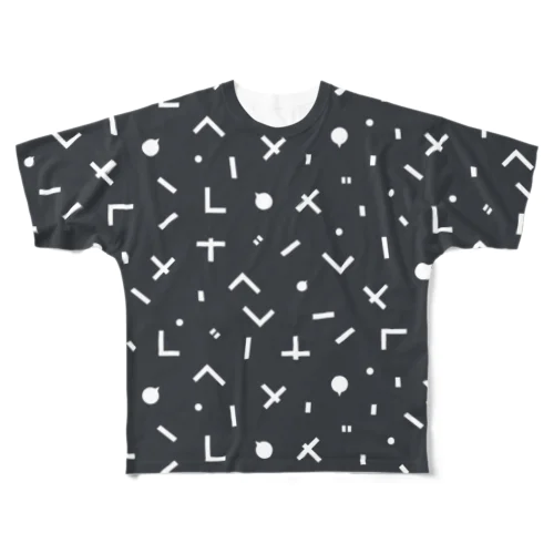 ParaPara-フルグラフィック黒 All-Over Print T-Shirt