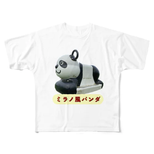 ミラノ風パンダ🐼 フルグラフィックTシャツ