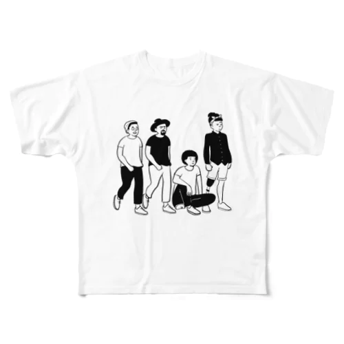 Friends フルグラフィックTシャツ