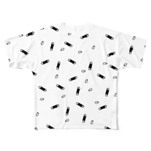 海苔ピー＆柿ピー All-Over Print T-Shirt