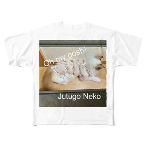 Jutugo Neko フルグラフィックTシャツ