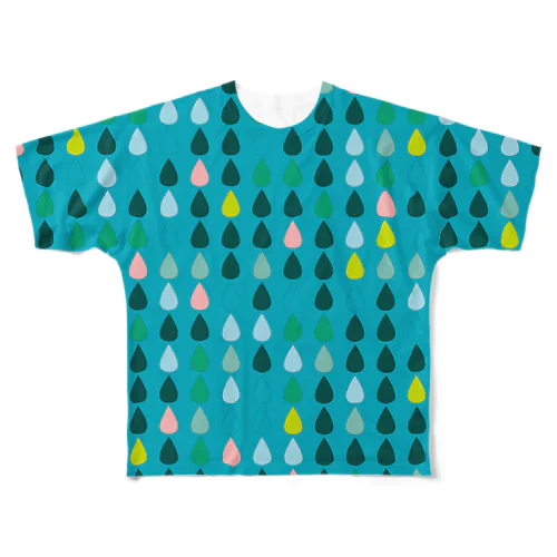 雨はドロップス All-Over Print T-Shirt