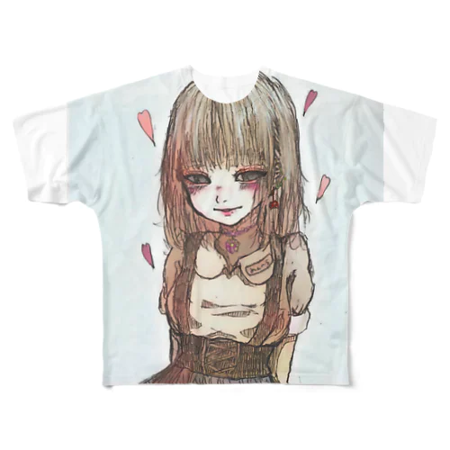 めんへらちゃん フルグラフィックTシャツ