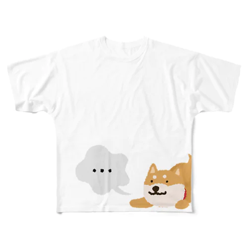 むむむ柴犬（・・・） フルグラフィックTシャツ