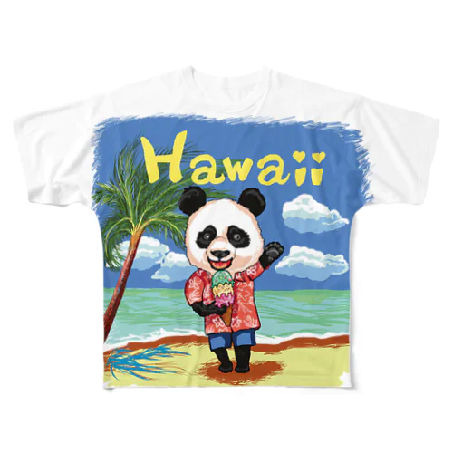 ハワイ旅行気分 フルグラフィックTシャツ