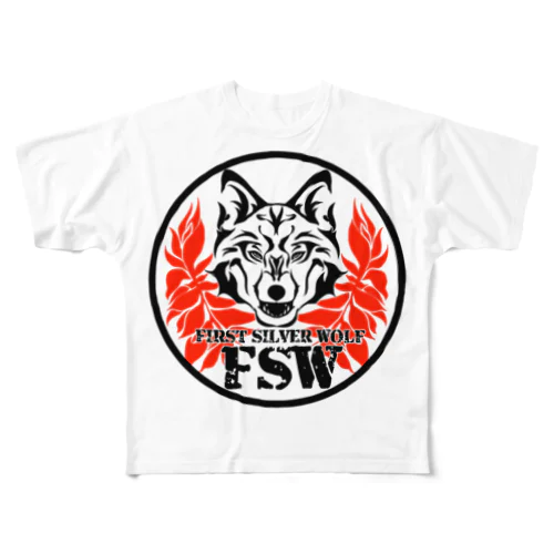 FSW(赤黒) フルグラフィックTシャツ