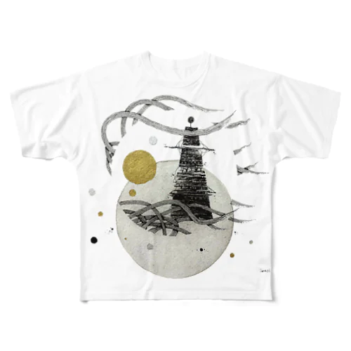 波間 All-Over Print T-Shirt