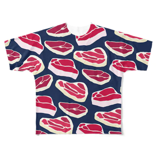 生肉(ネイビー) All-Over Print T-Shirt