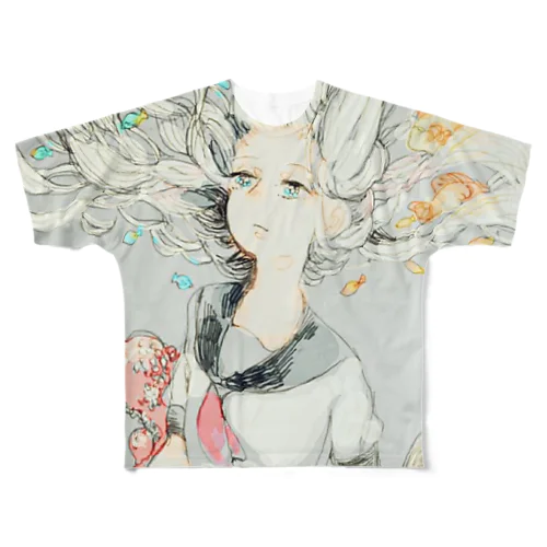 白い海 All-Over Print T-Shirt