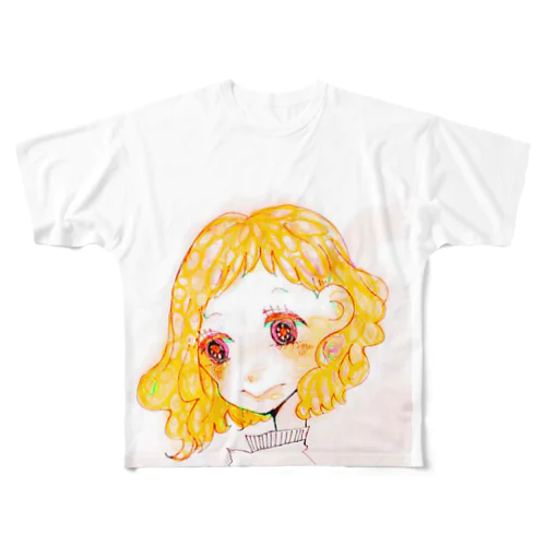 彼女が髪を切りました All-Over Print T-Shirt