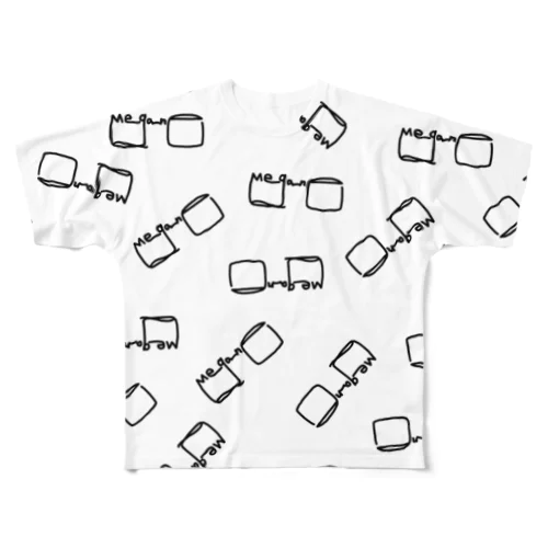 ぷっくりMegane All-Over Print T-Shirt