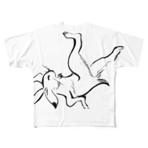 鳥獣戦隊 GIGAれんじゃあ部 All-Over Print T-Shirt