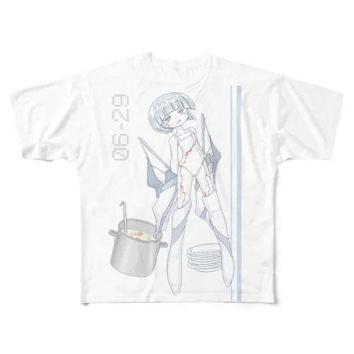 メカ女 フルグラフィックTシャツ