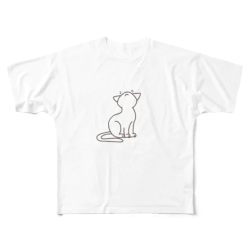 人間をみまもるねこ(君の幸せを祈る All-Over Print T-Shirt