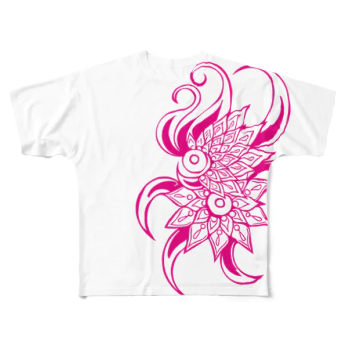 Soulmateピンク フルグラフィックTシャツ