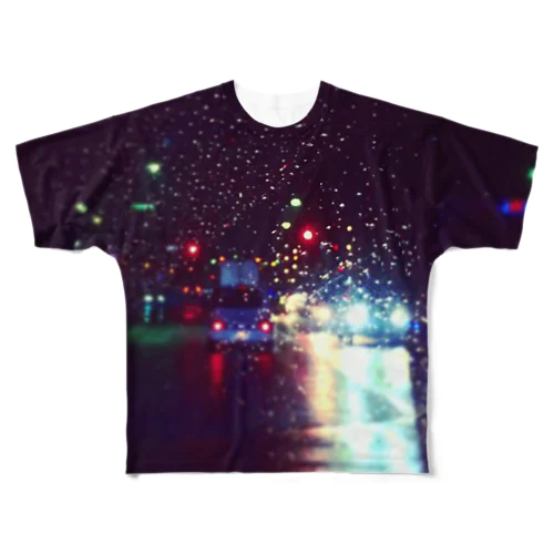 雨の夜の宇宙旅行 All-Over Print T-Shirt
