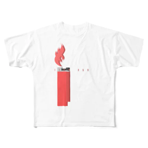 Team紅 - Lighter All-Over Print T-Shirt