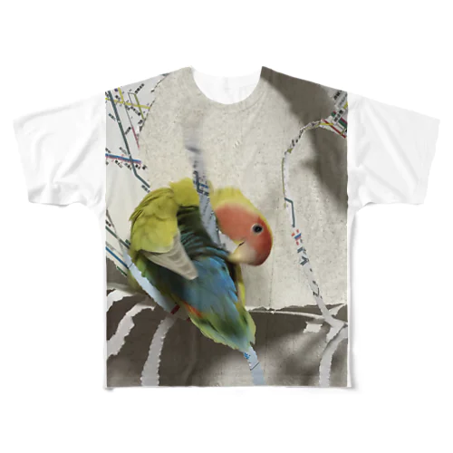 コザクラインコ女子 フルグラフィックTシャツ