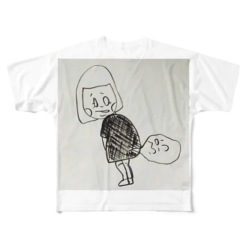 女だって屁。 フルグラフィックTシャツ