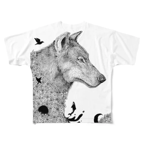 Wolf フルグラフィックTシャツ