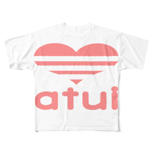 atui ハート－ピンク All-Over Print T-Shirt