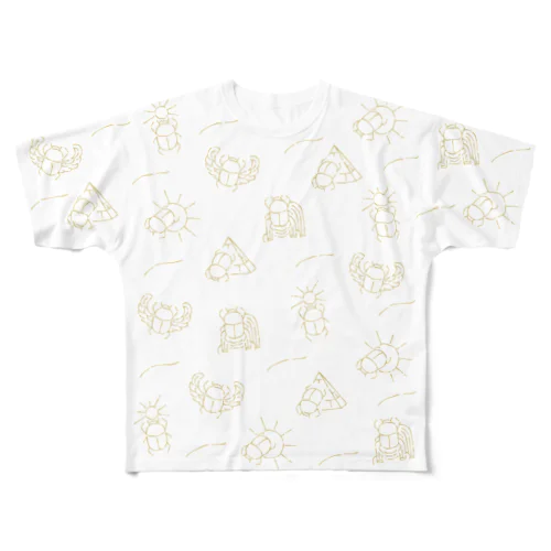 スカラベ_ホワイト All-Over Print T-Shirt