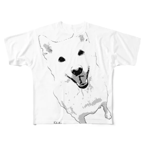 白柴さん🐺 フルグラフィックTシャツ