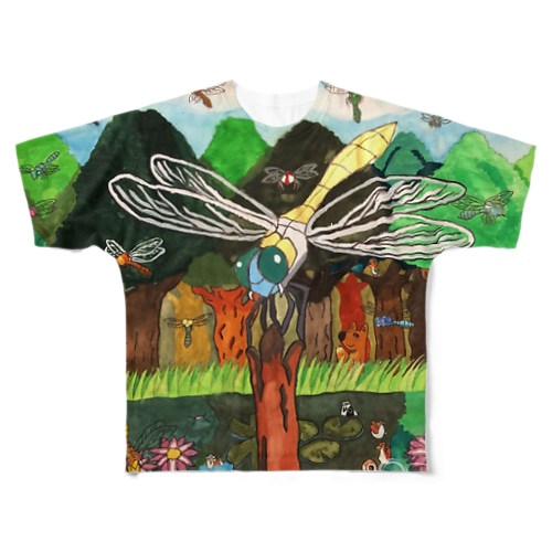 いろいろな色のとんぼ All-Over Print T-Shirt