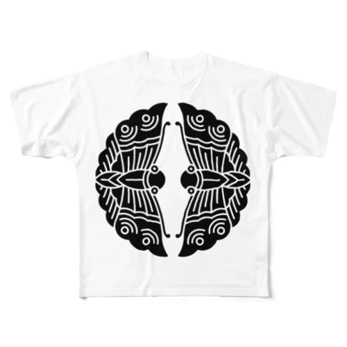 大谷刑部吉継（対い蝶） All-Over Print T-Shirt