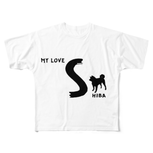 MY LOVE SHIBA（柴犬） All-Over Print T-Shirt