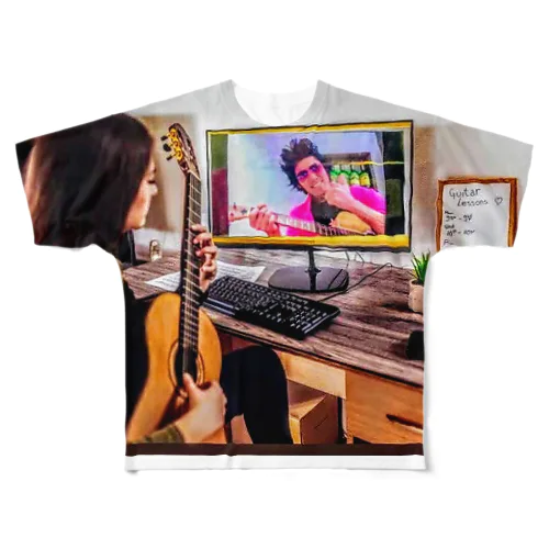 Guitar School フルグラフィックTシャツ