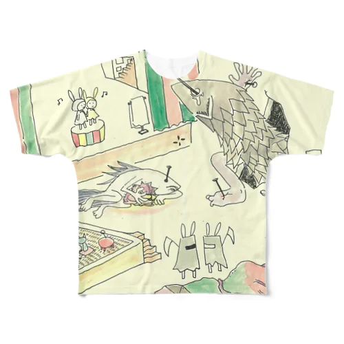 うたうたい フルグラフィックTシャツ